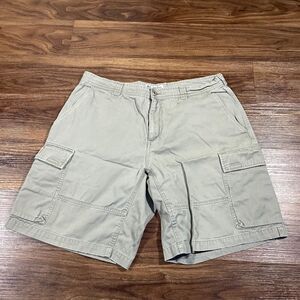 Columbia Cargo Shorts Hiking Fishing Flat Front Gray Cotton Men's Size 36